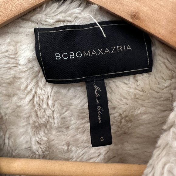 BCBG Maxazria "Clint" Cropped Faux Fur Evening Jacket - Picture 7 of 10